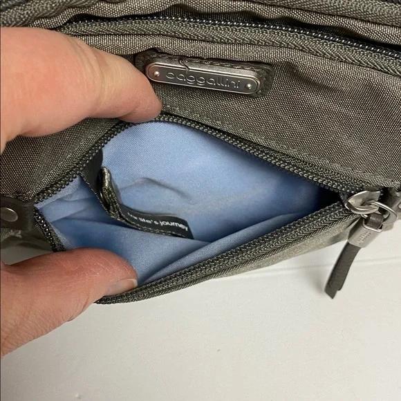 Baggallini Charcoal Messenger Bag - Picture 3 of 14